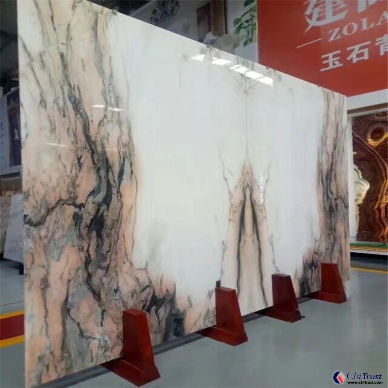 bookmatch onyx natural white truffle marble slab